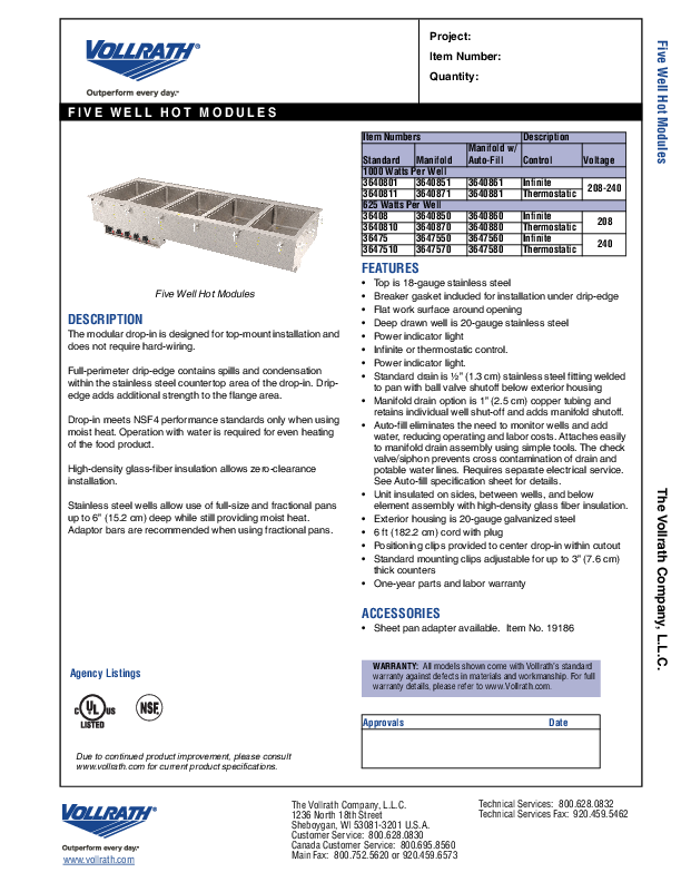 Cutsheet