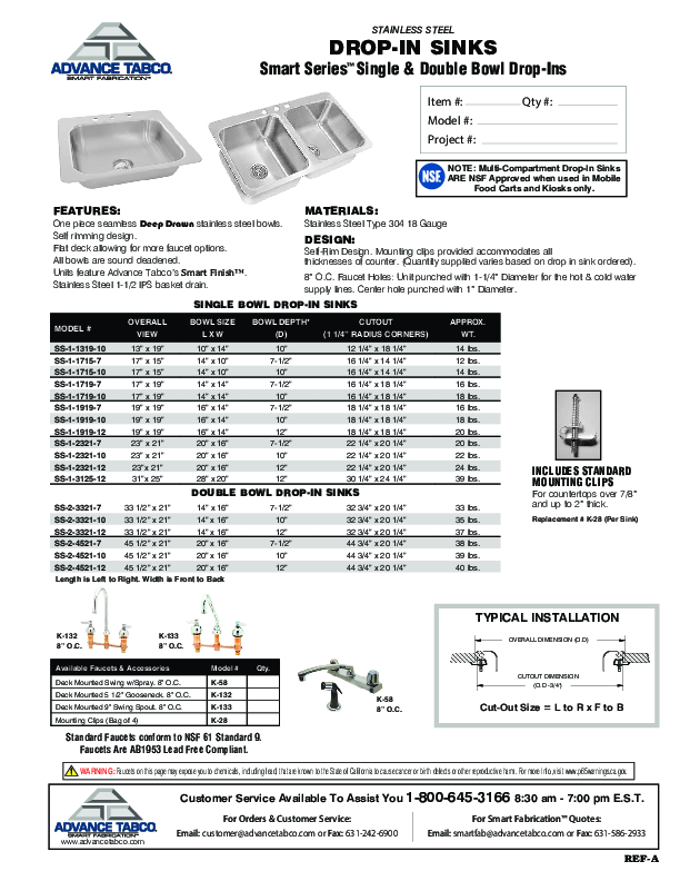 Cutsheet