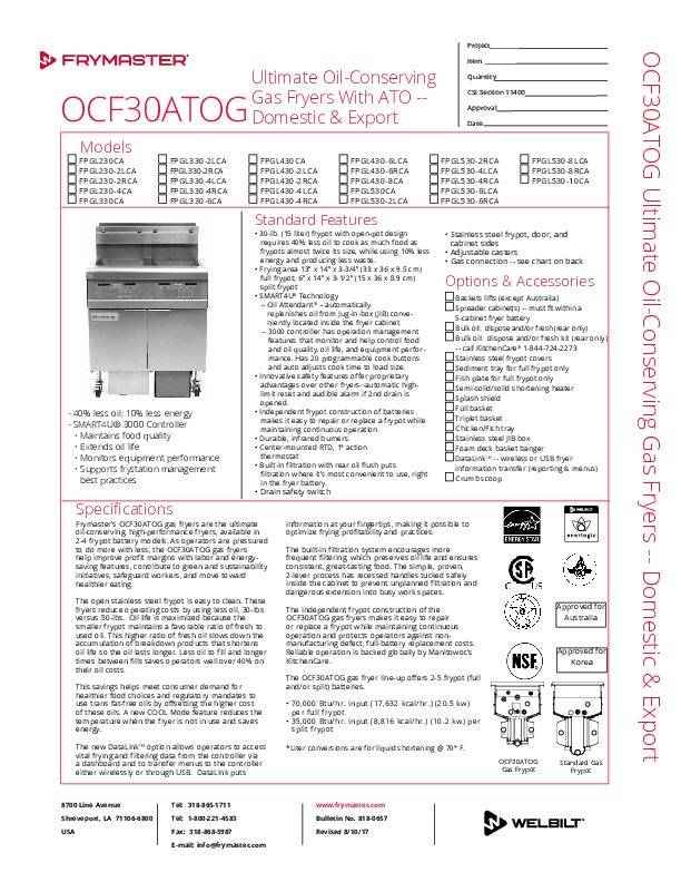 Cutsheet