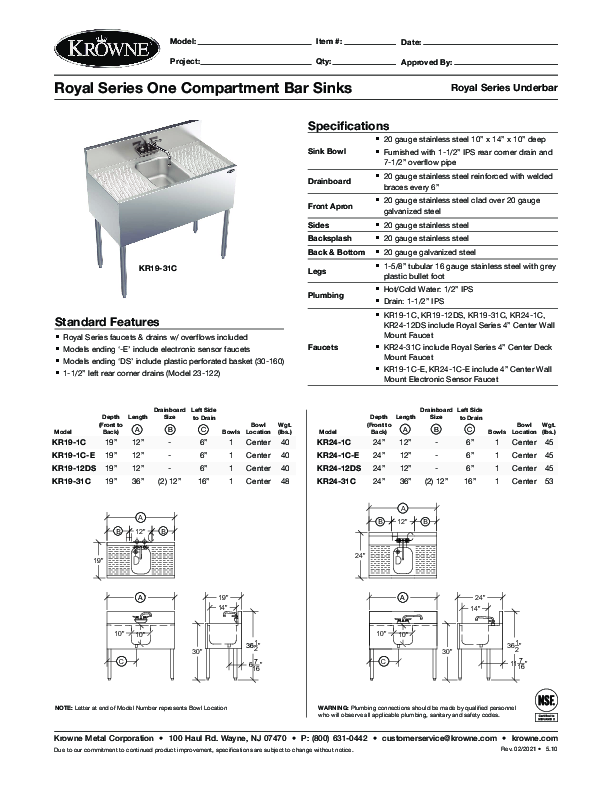 Cutsheet