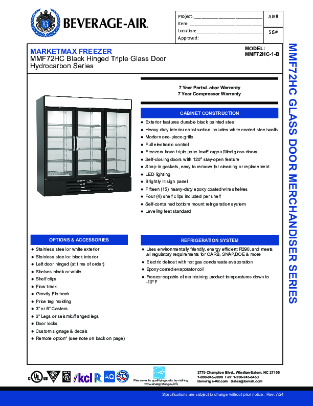 Cutsheet