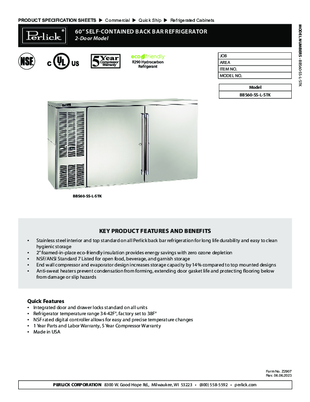 Cutsheet