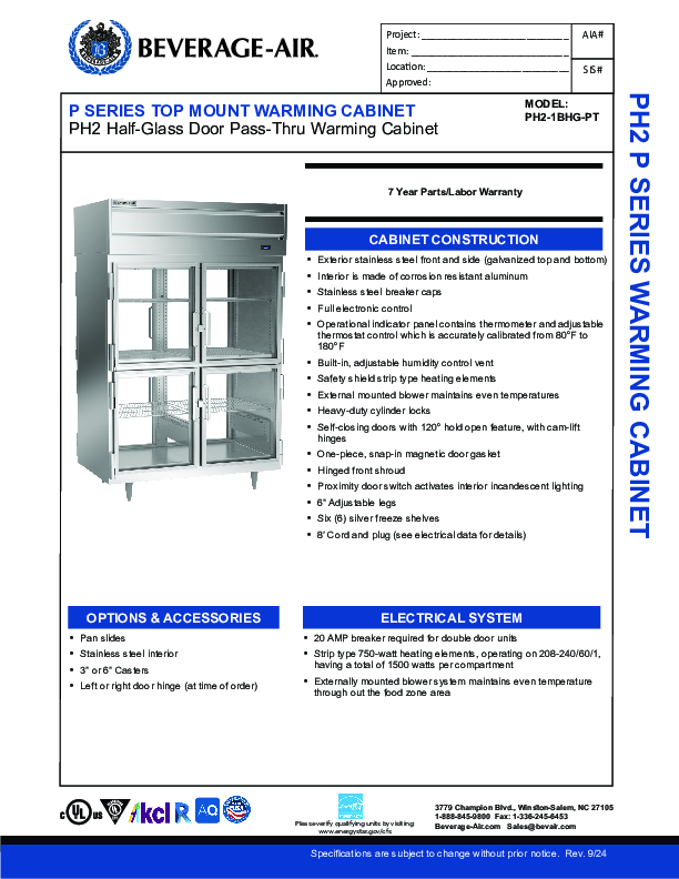 Cutsheet