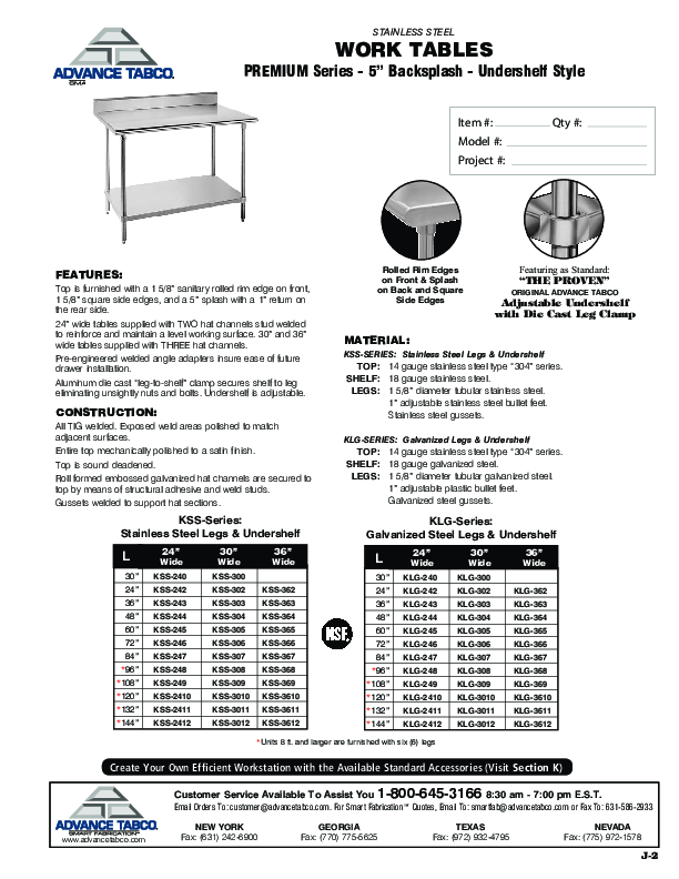 Cutsheet