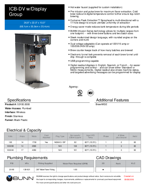 Cutsheet