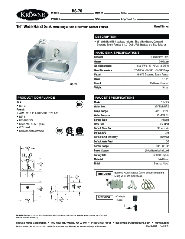 Cutsheet