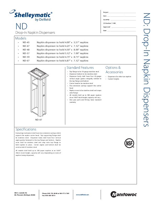 Cutsheet