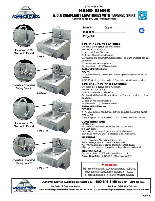 Cutsheet