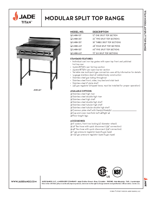 Cutsheet