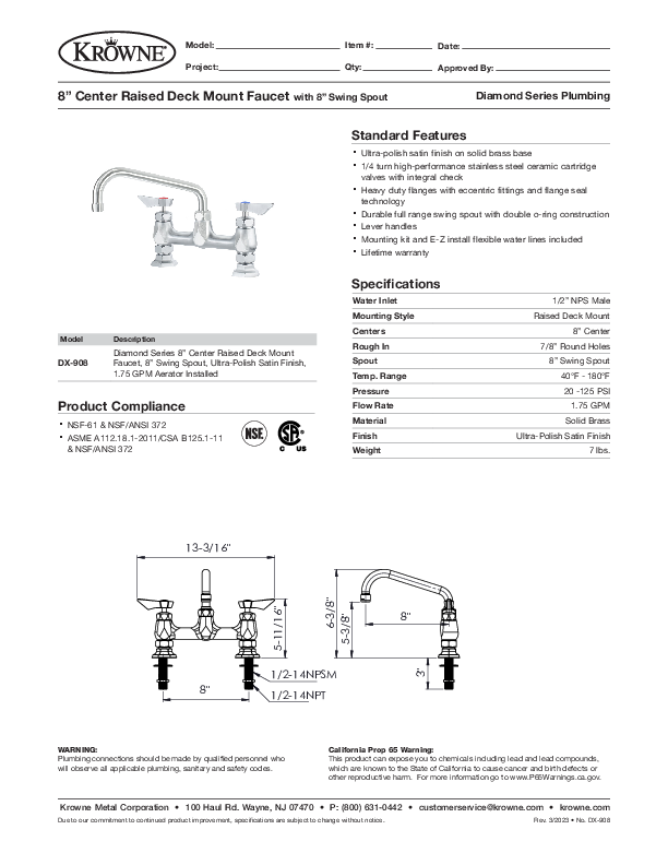 Cutsheet