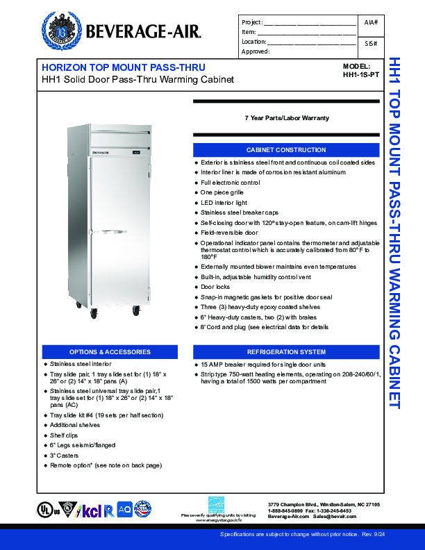 Cutsheet