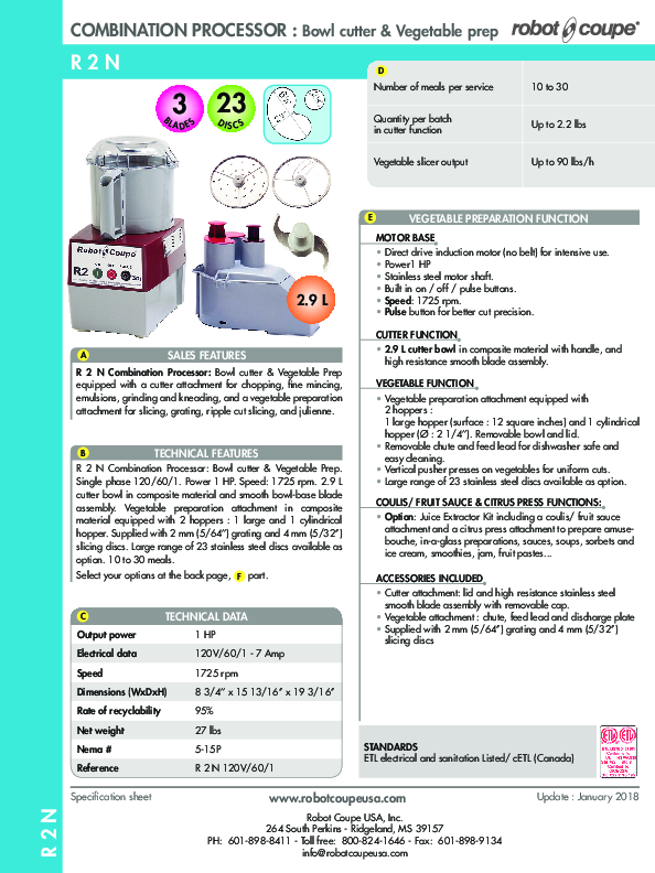 Cutsheet