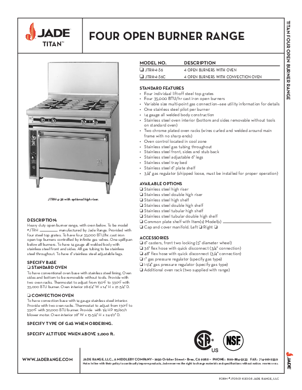 Cutsheet