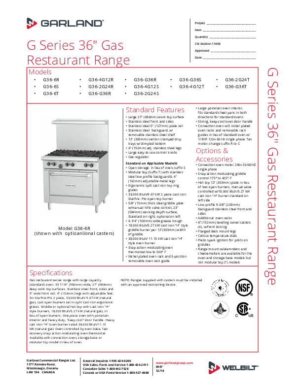 Cutsheet