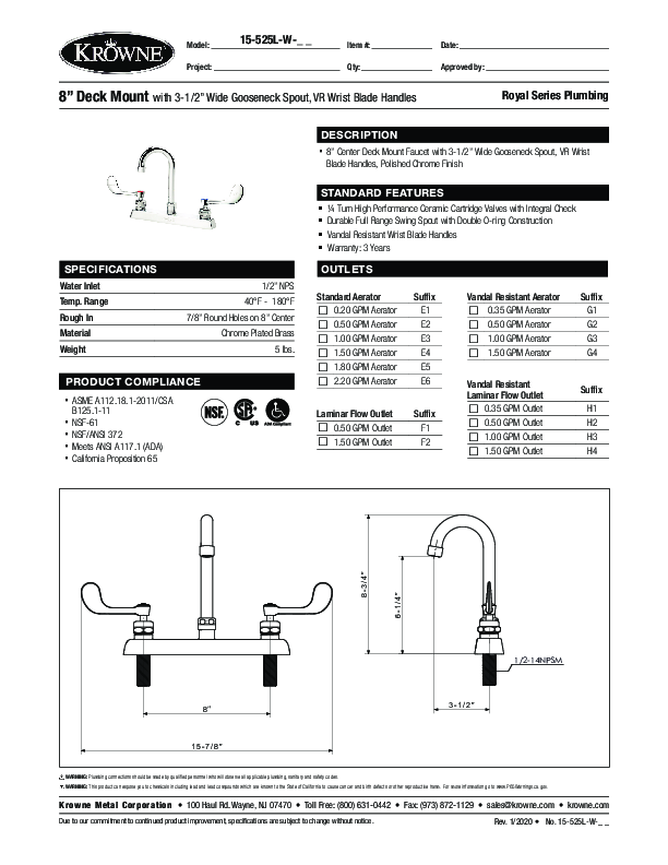 Cutsheet