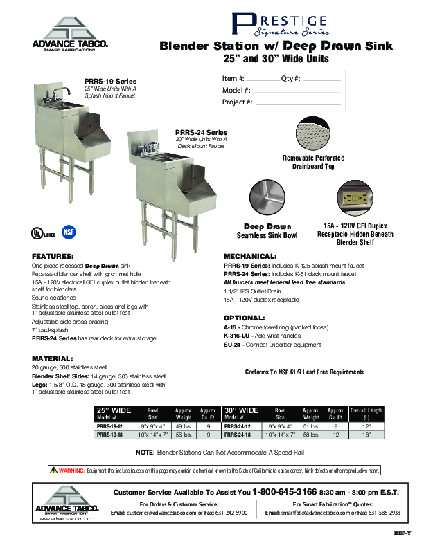 Cutsheet