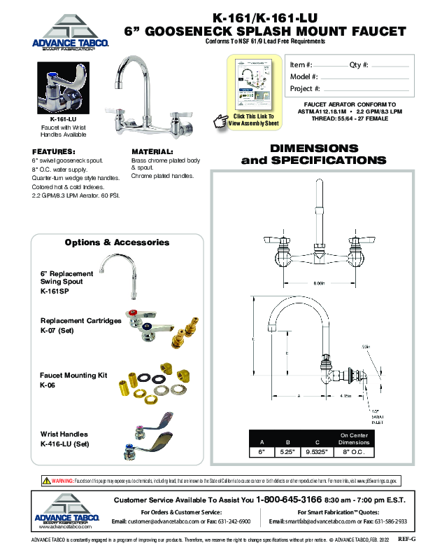 Cutsheet