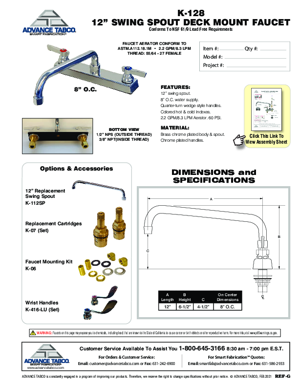 Cutsheet