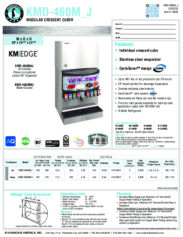 Cutsheet