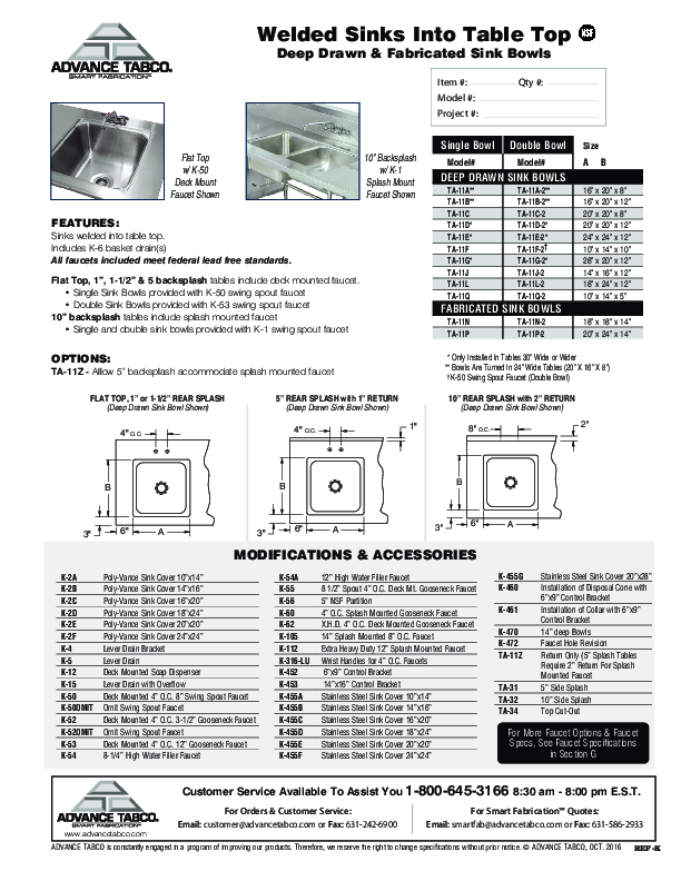 Cutsheet