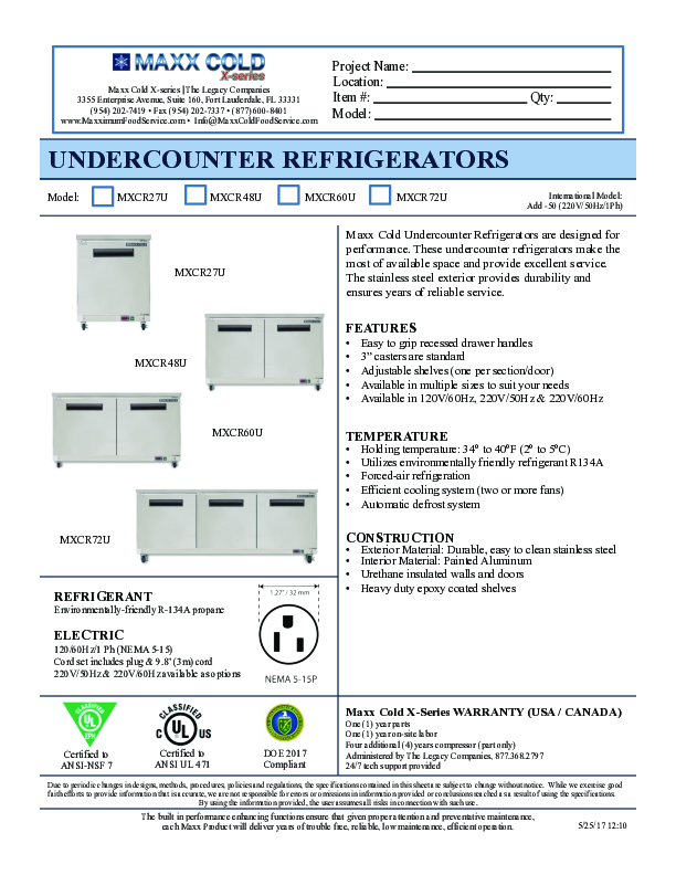 Cutsheet