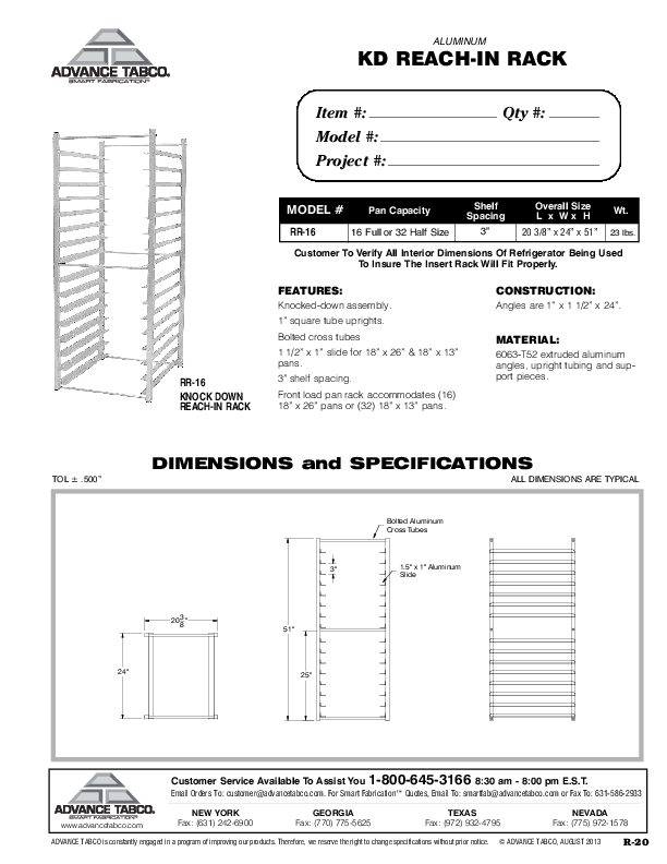 Cutsheet