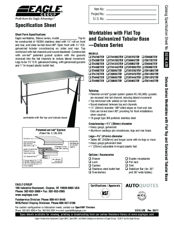 Cutsheet