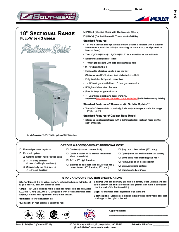 Cutsheet