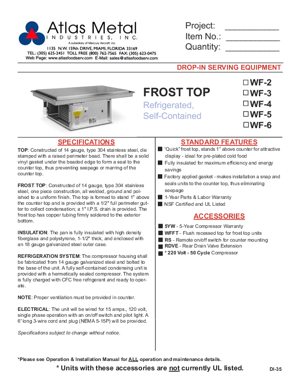 Cutsheet