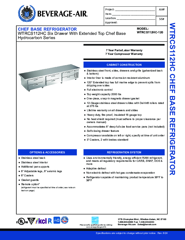 Cutsheet