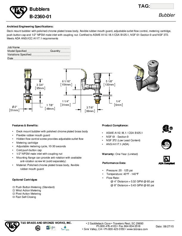 Cutsheet