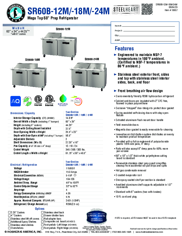 Cutsheet