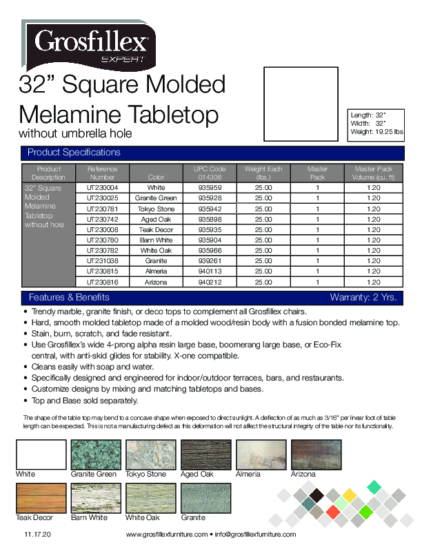 Cutsheet