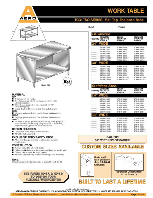 Cutsheet