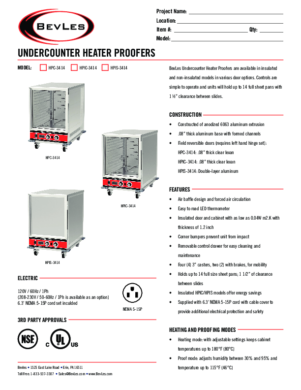 Cutsheet