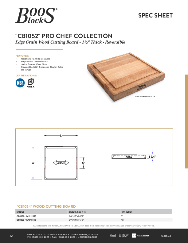 Cutsheet