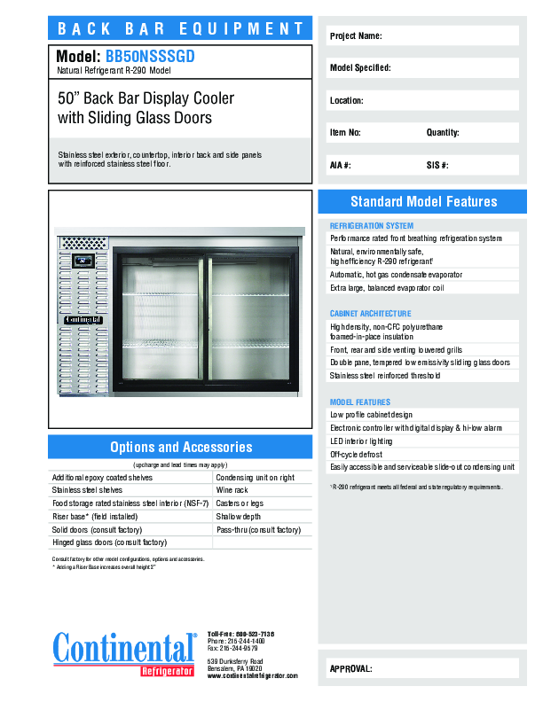 Cutsheet