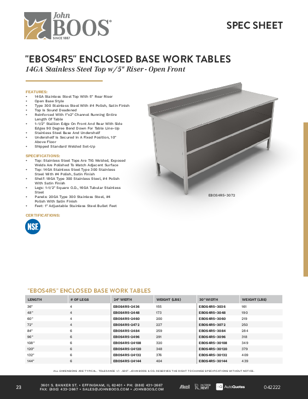 Cutsheet