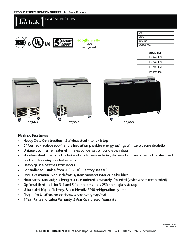 Cutsheet