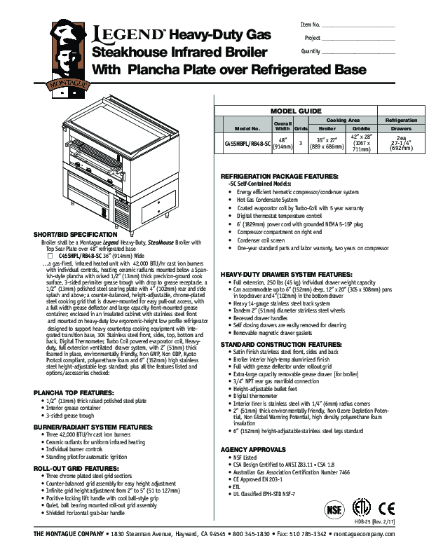 Cutsheet