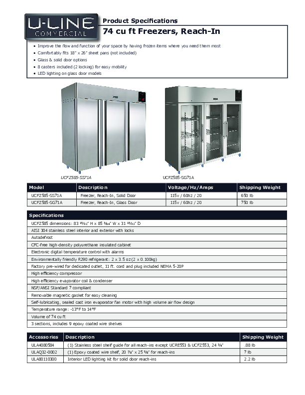 Cutsheet