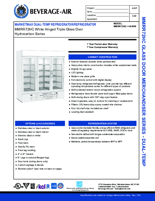 Cutsheet