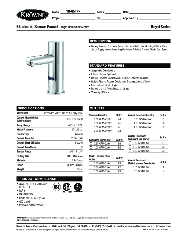 Cutsheet