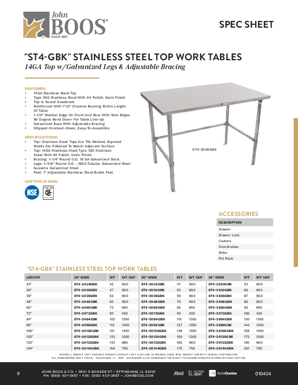 Cutsheet