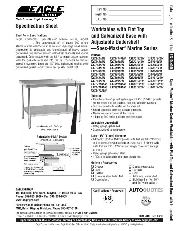 Cutsheet