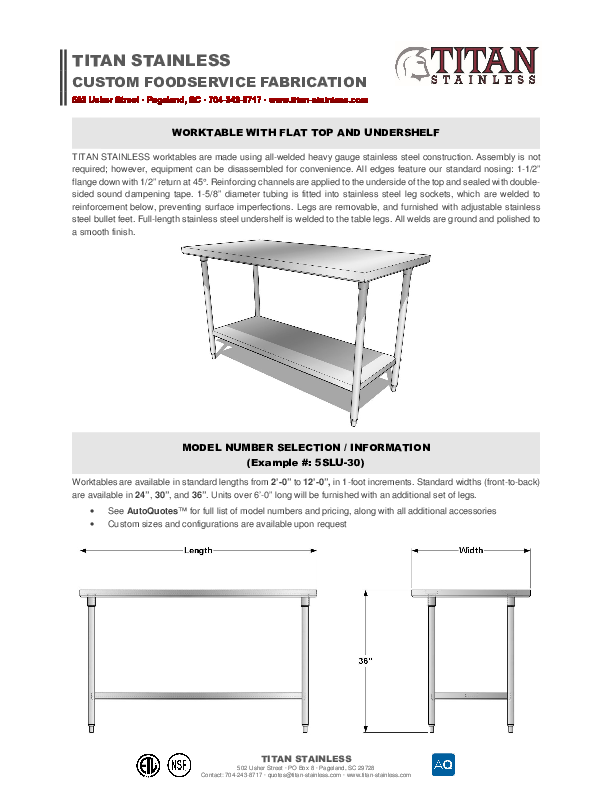 Cutsheet