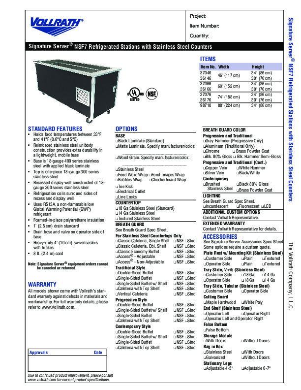 Cutsheet