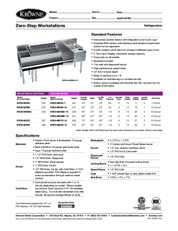 Cutsheet