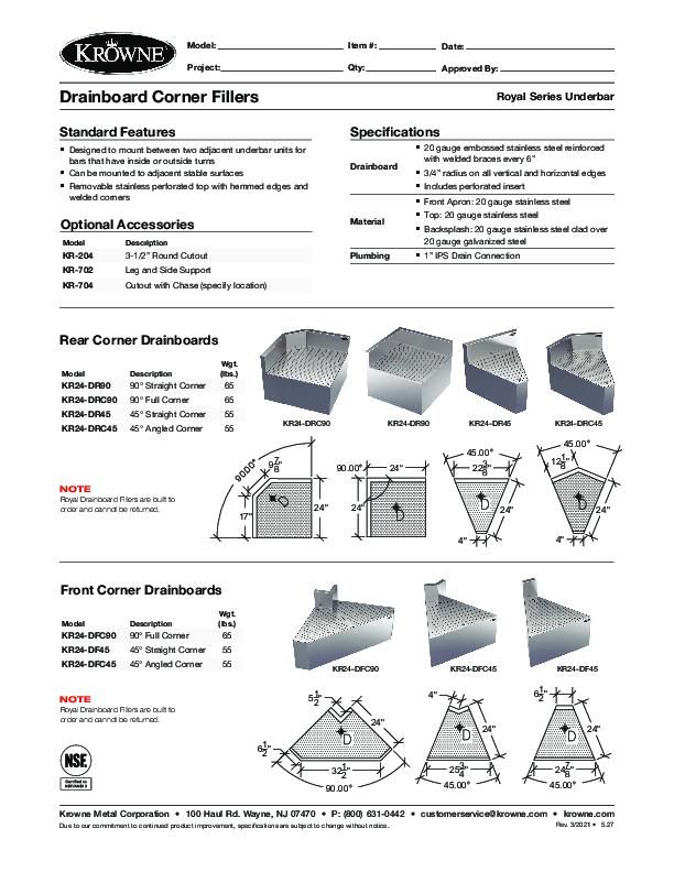 Cutsheet