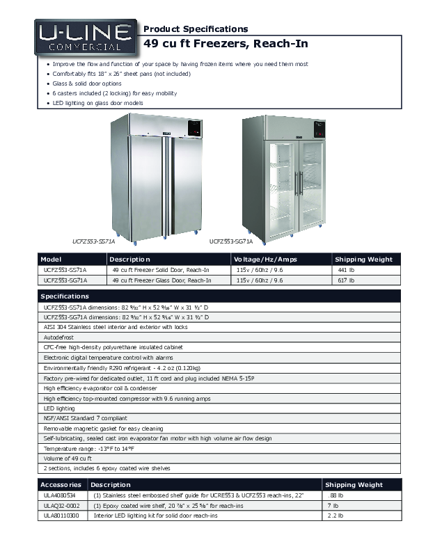 Cutsheet